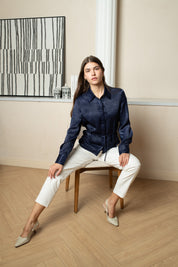 Twill pants, twill broek, twill cotton trousers, slim fit pants