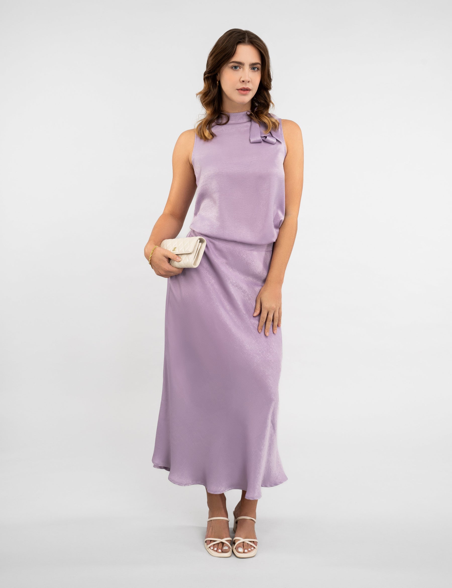 Satin flowy skirt, satin co-ord, co ord set, matching set, satijnen set, satijn rok, cocktail rok en top jurk, chic kleding