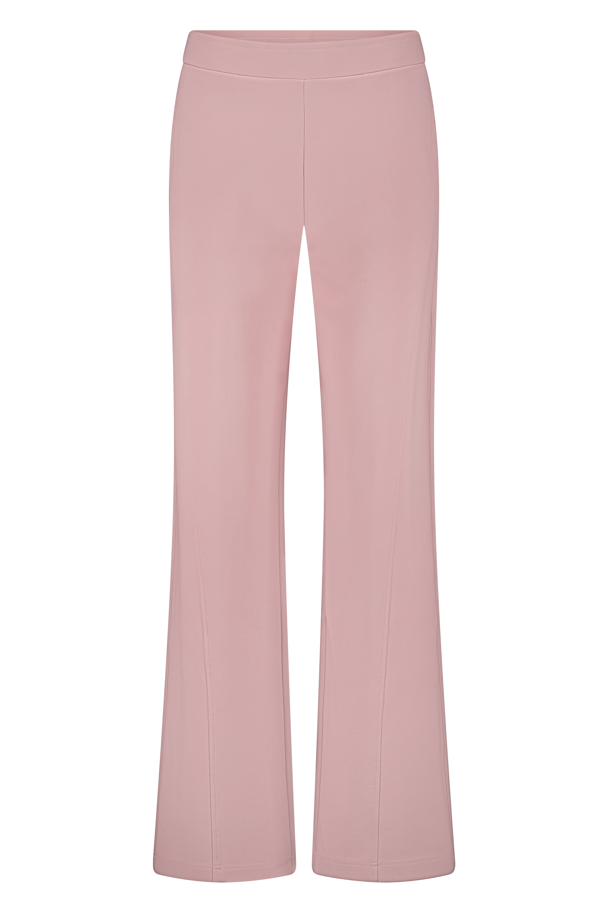Pink sweatpants with stretch punta di roma front view