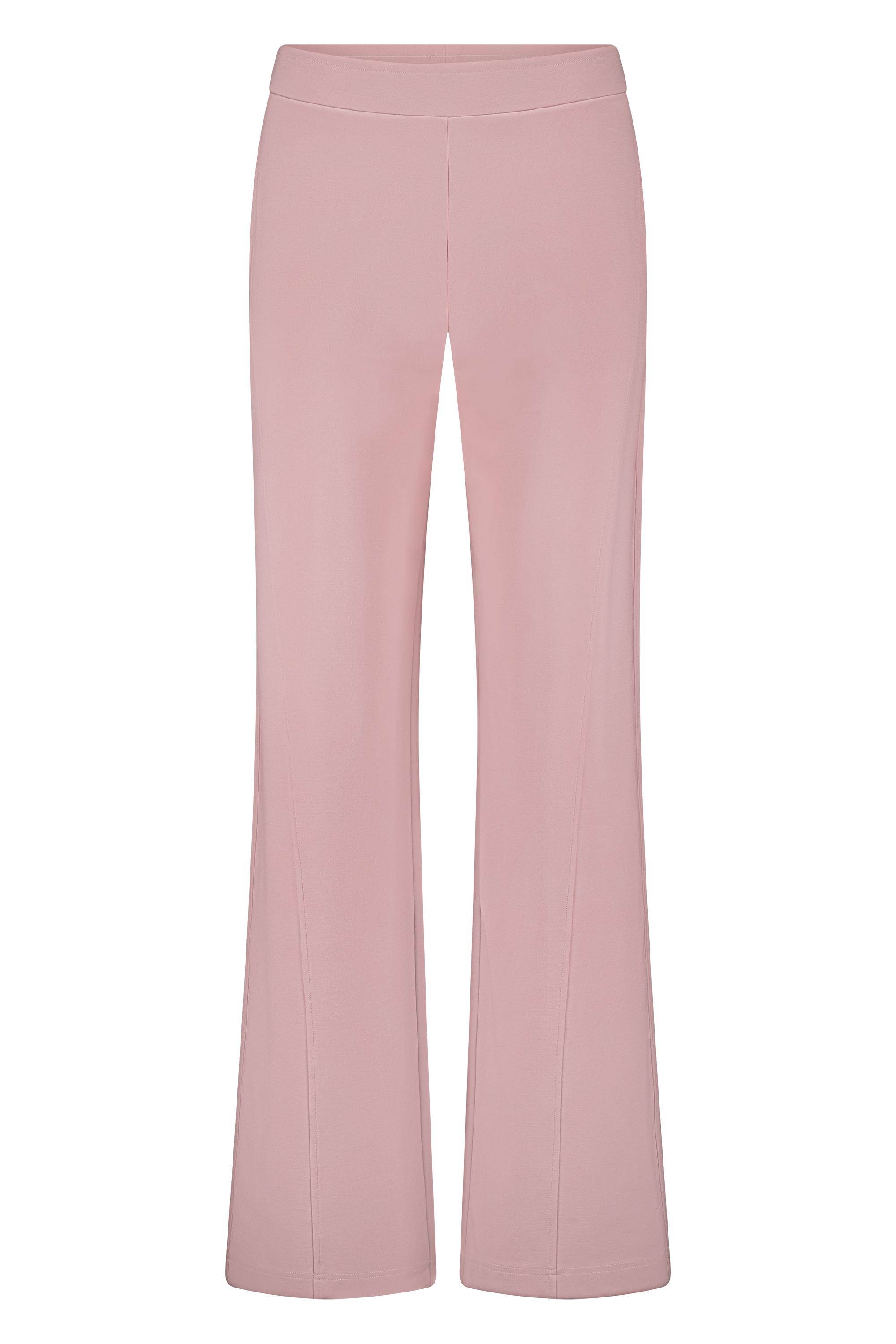 Pink sweatpants with stretch punta di roma front view