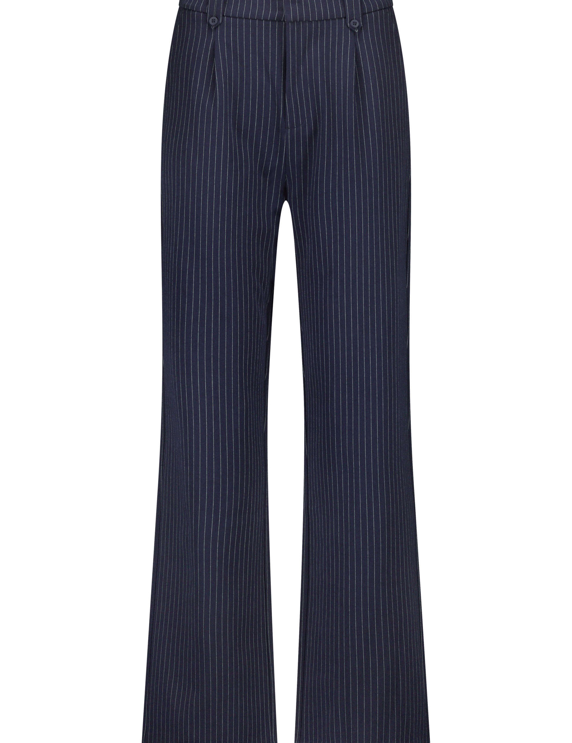 Dark blue pinstripe pleated pants wide leg 