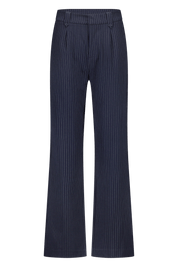 Navy /Dark blue pinstripe pleated pants wide leg 