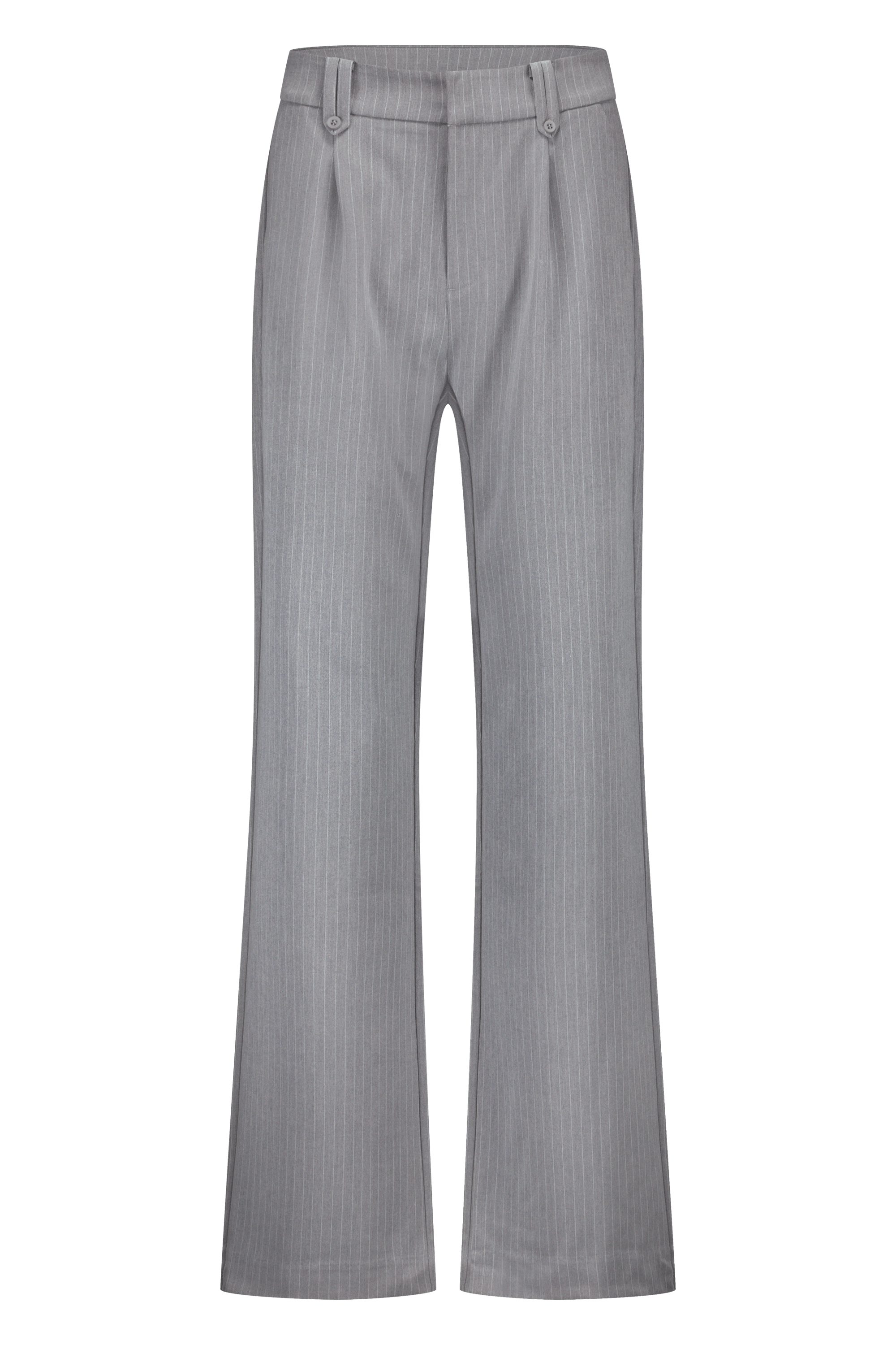 Grey pinstripe pleated pants wide leg 