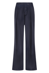 Wide Pleated Pants in Satin