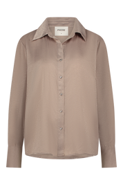 Blouse met hartknopen in structuursatijn