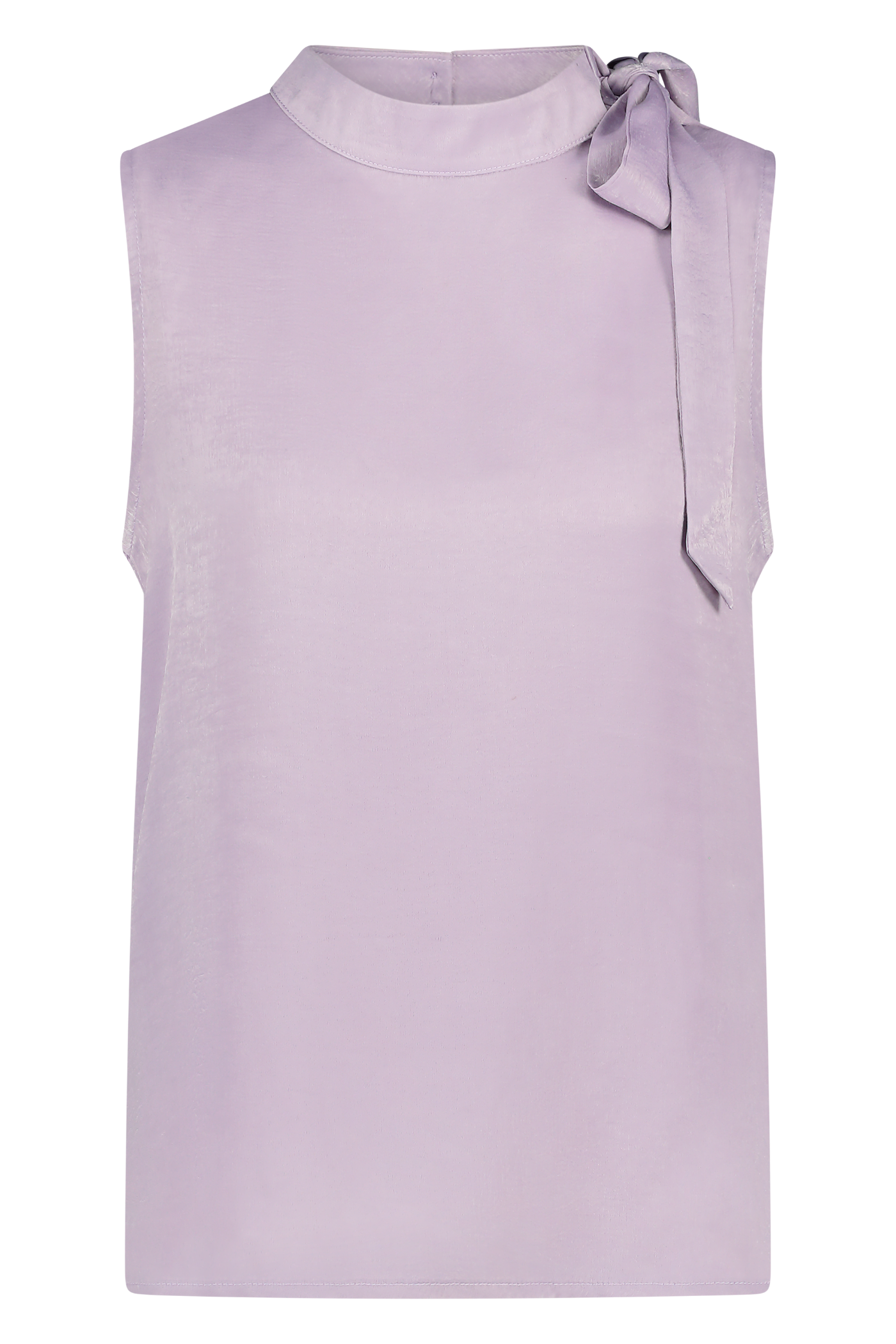 Halter strik top in getextureerd satijn