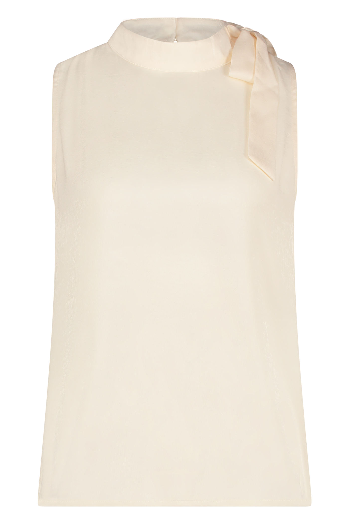 Halter strik top in getextureerd satijn