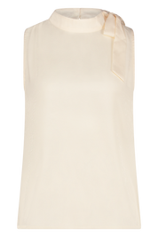 Halter strik top in getextureerd satijn