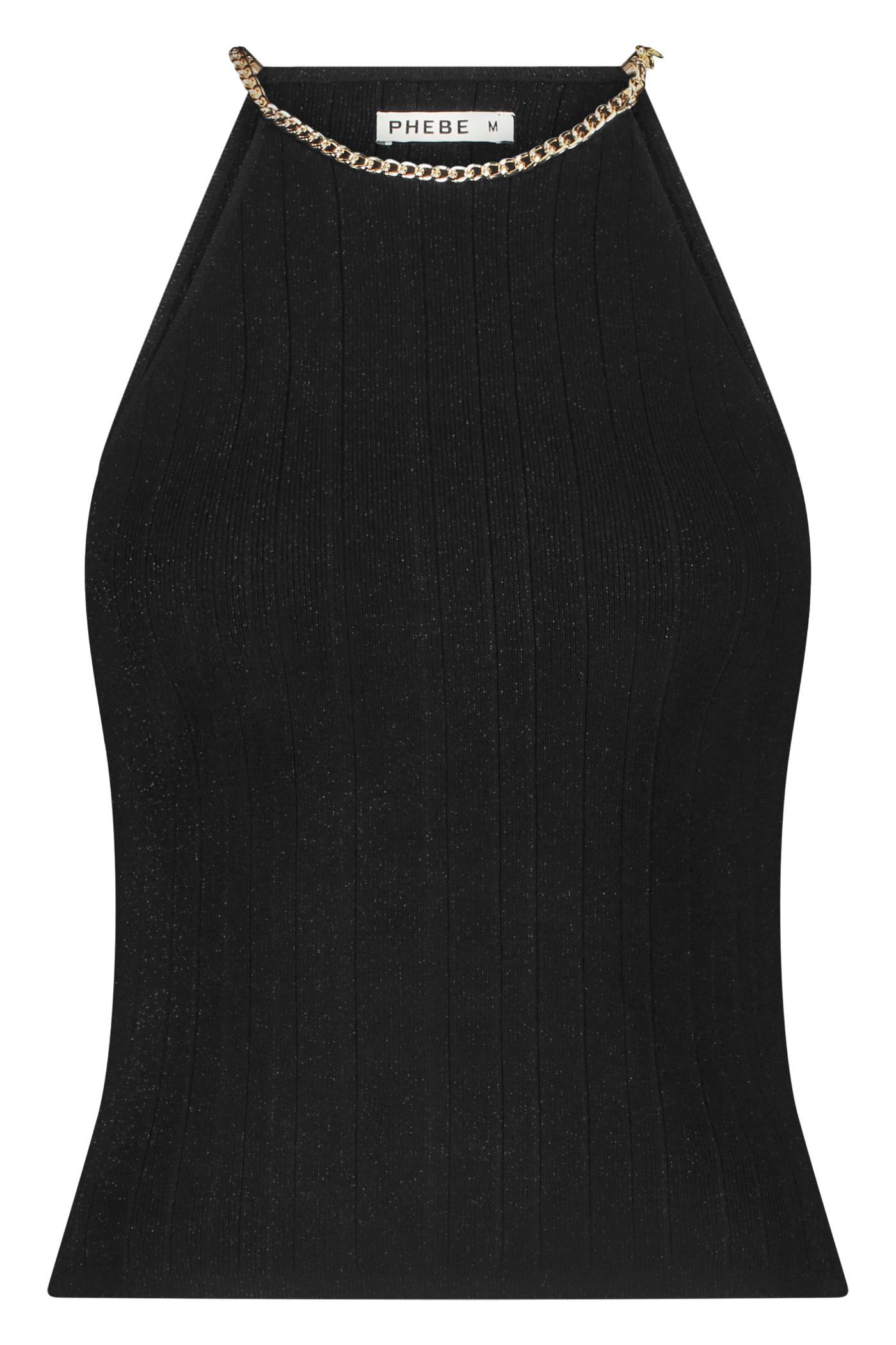 Knitted Lurex Top with Chain