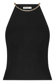 Knitted Lurex Top with Chain