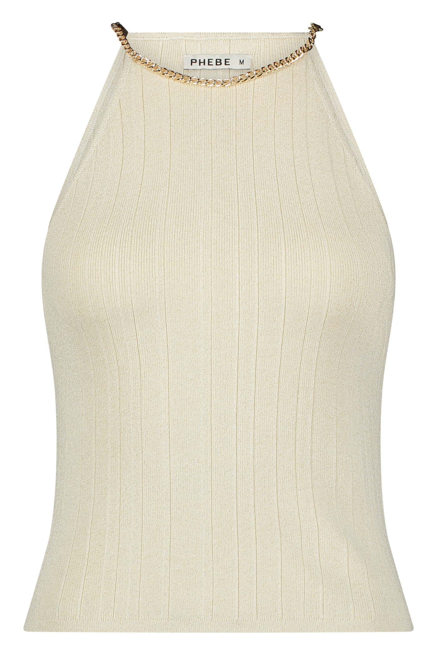 Knitted Lurex Top with Chain