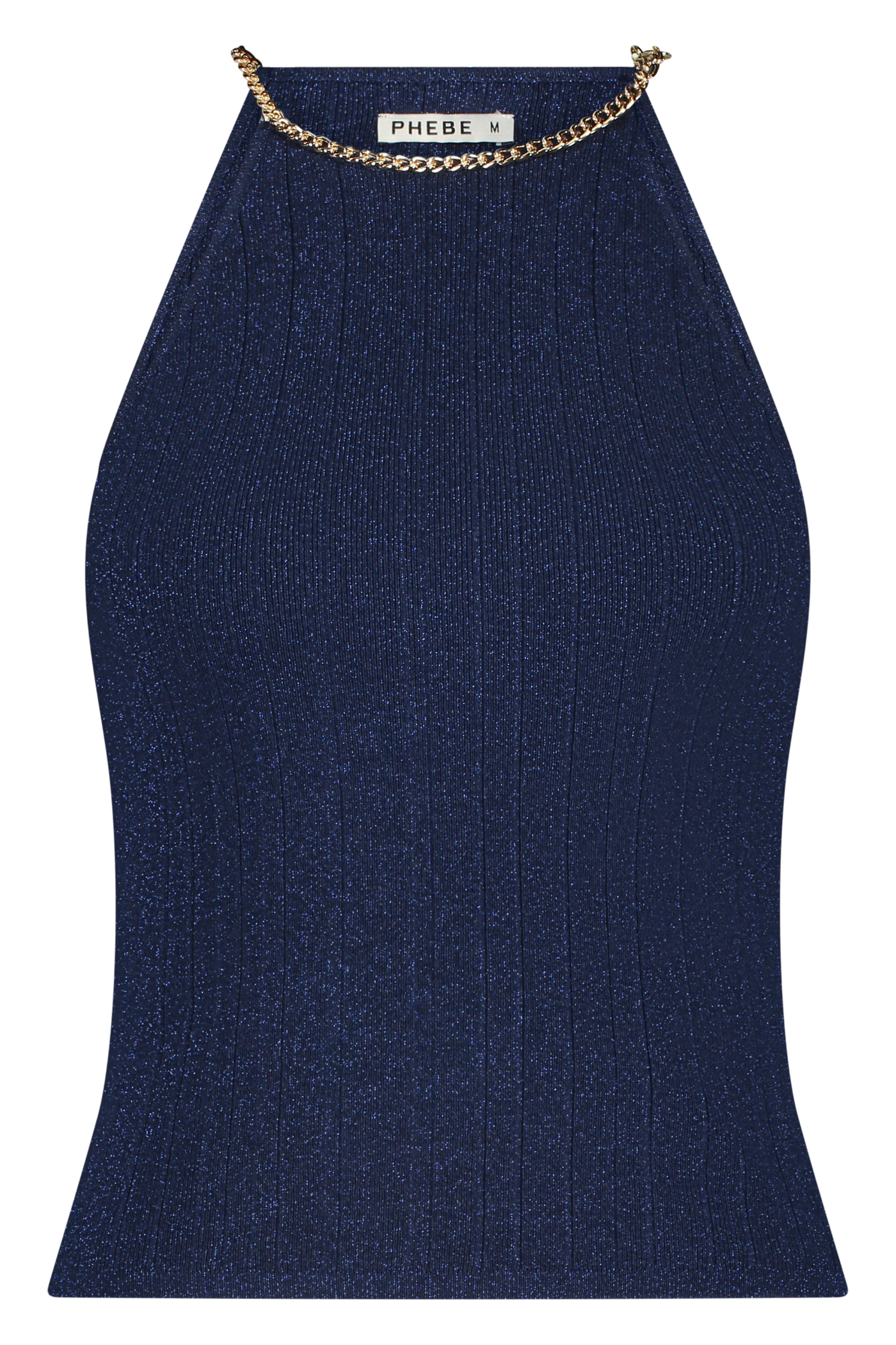 Knitted Lurex Top with Chain