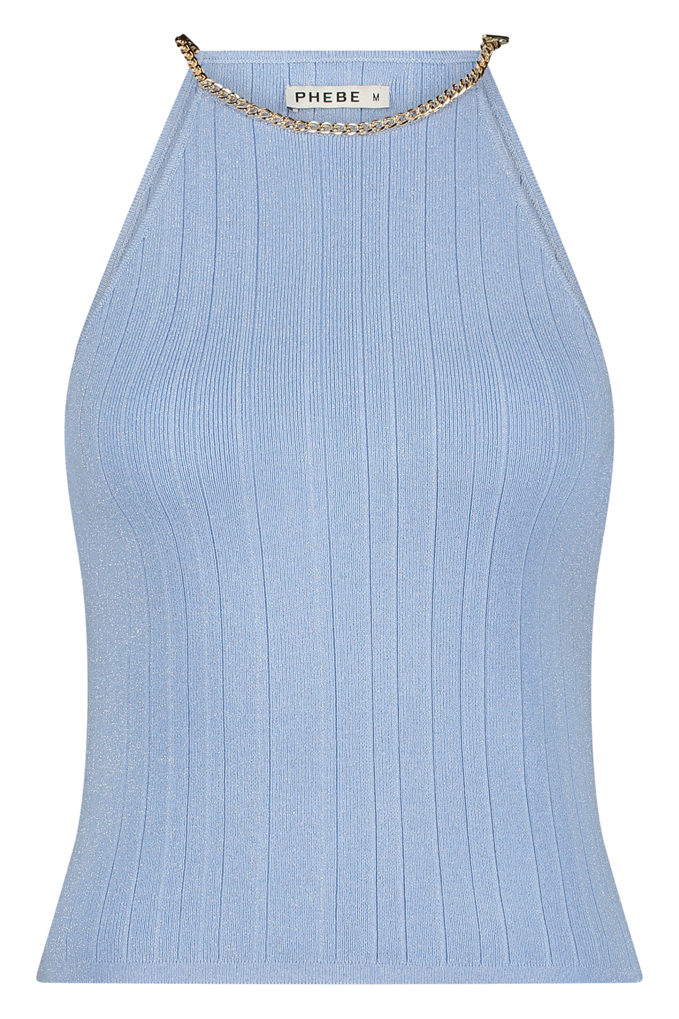 Knitted Lurex Top with Chain