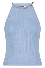 Knitted Lurex Top with Chain