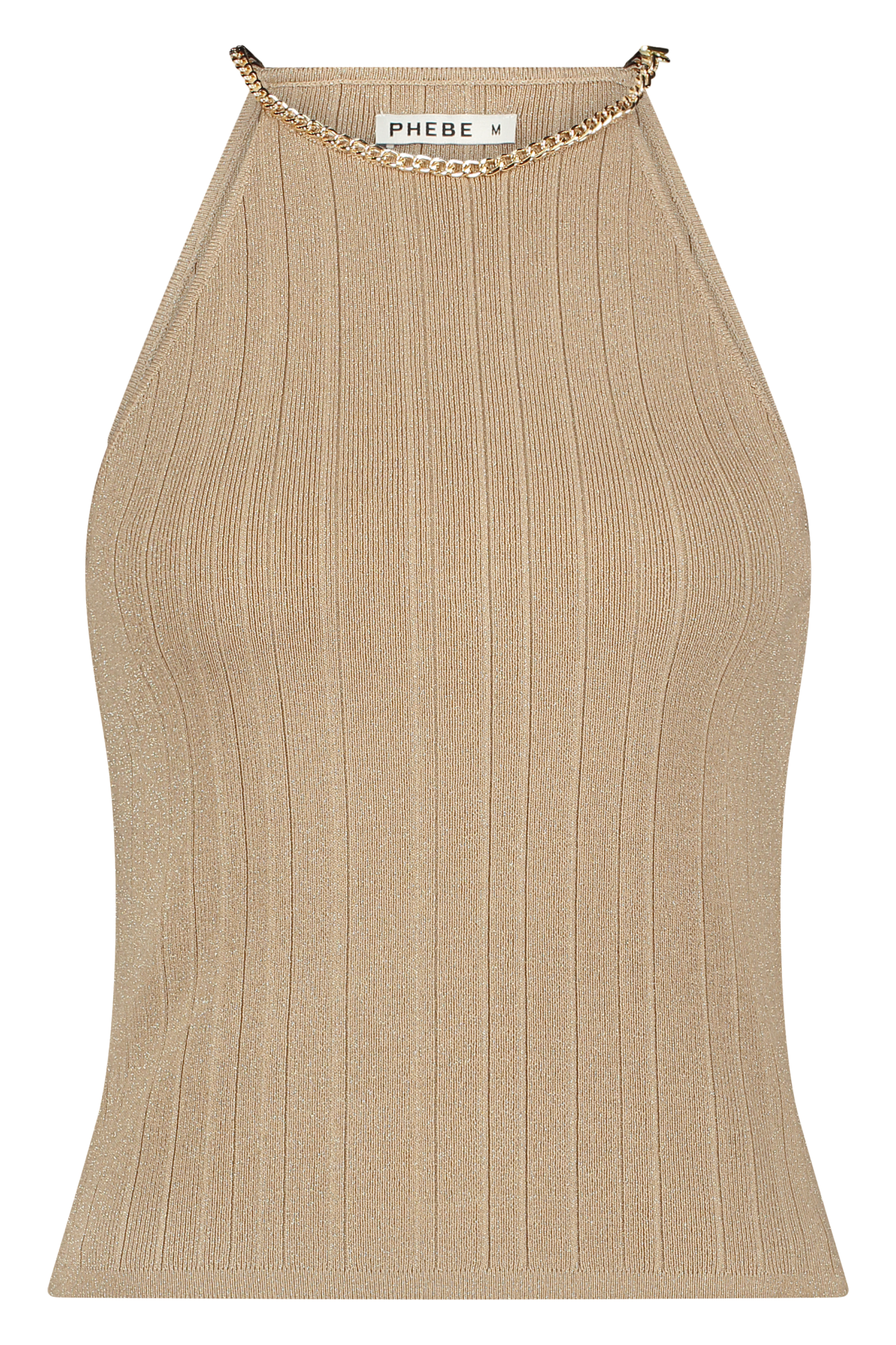 Knitted Lurex Top with Chain
