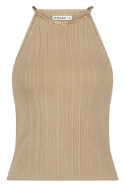 Knitted Lurex Top with Chain