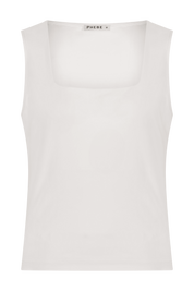 Tank Top with Squared Line in our Signature Fabric (Shorter)