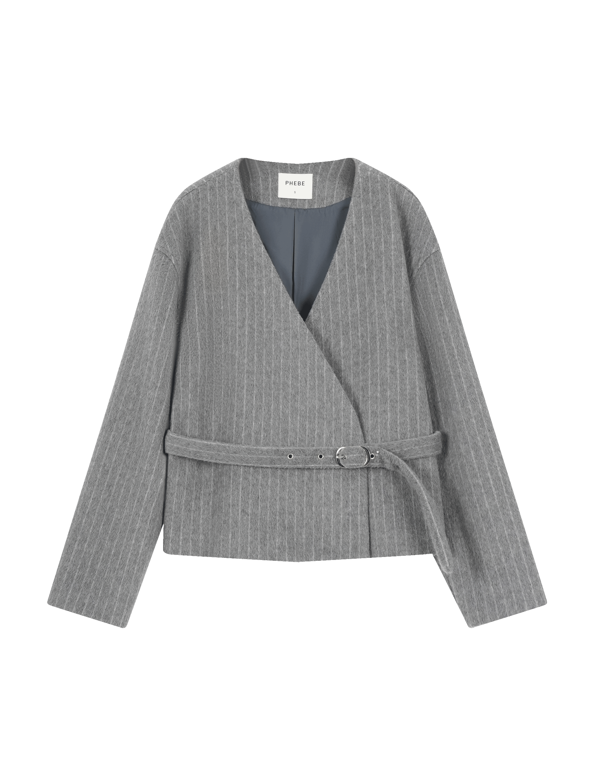blazer with tie belt 